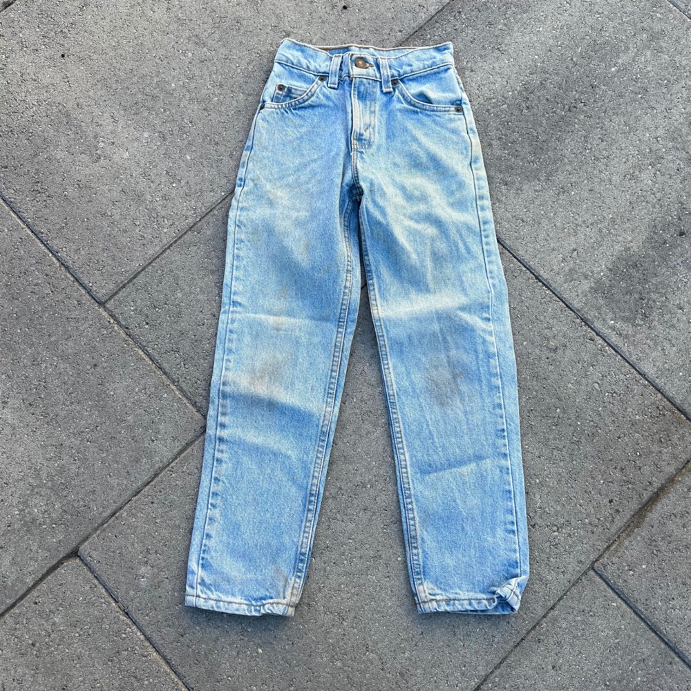 Vintage Levis 90s Orange Tab 31442-0234 Slim Jeans Light Wash USA Made 8 Slim
